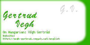 gertrud vegh business card